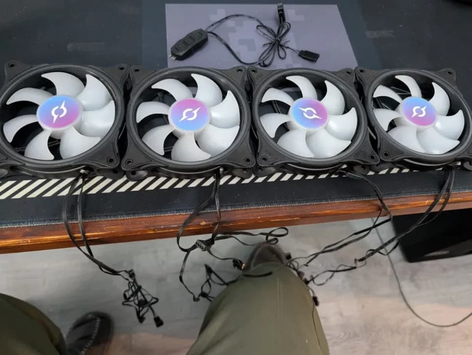 Ventilatoare PC 120mm RGB + controller - set 4 buc