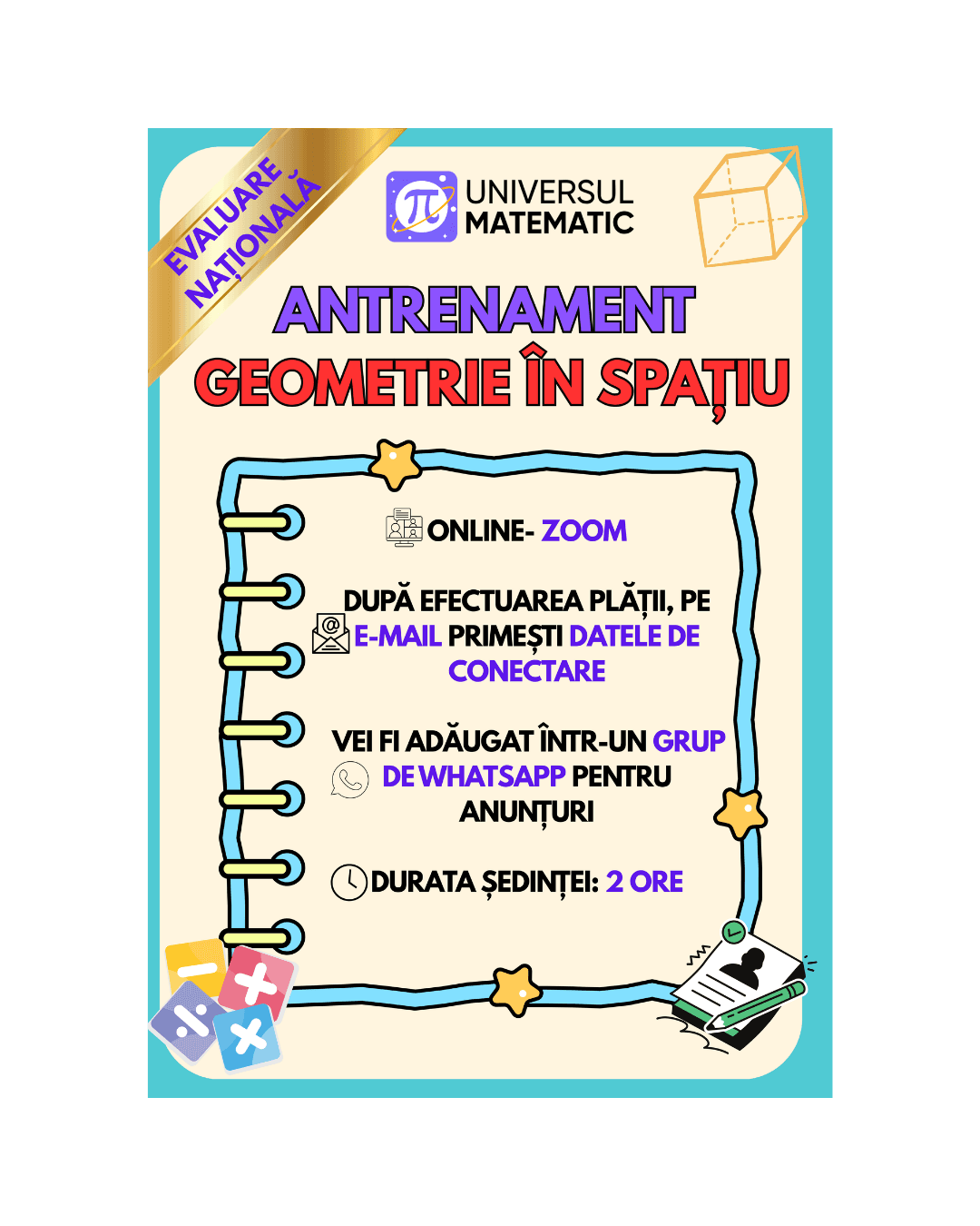 ANTRENAMENT ONLINE GEOMETRIE ÎN SPAȚIU