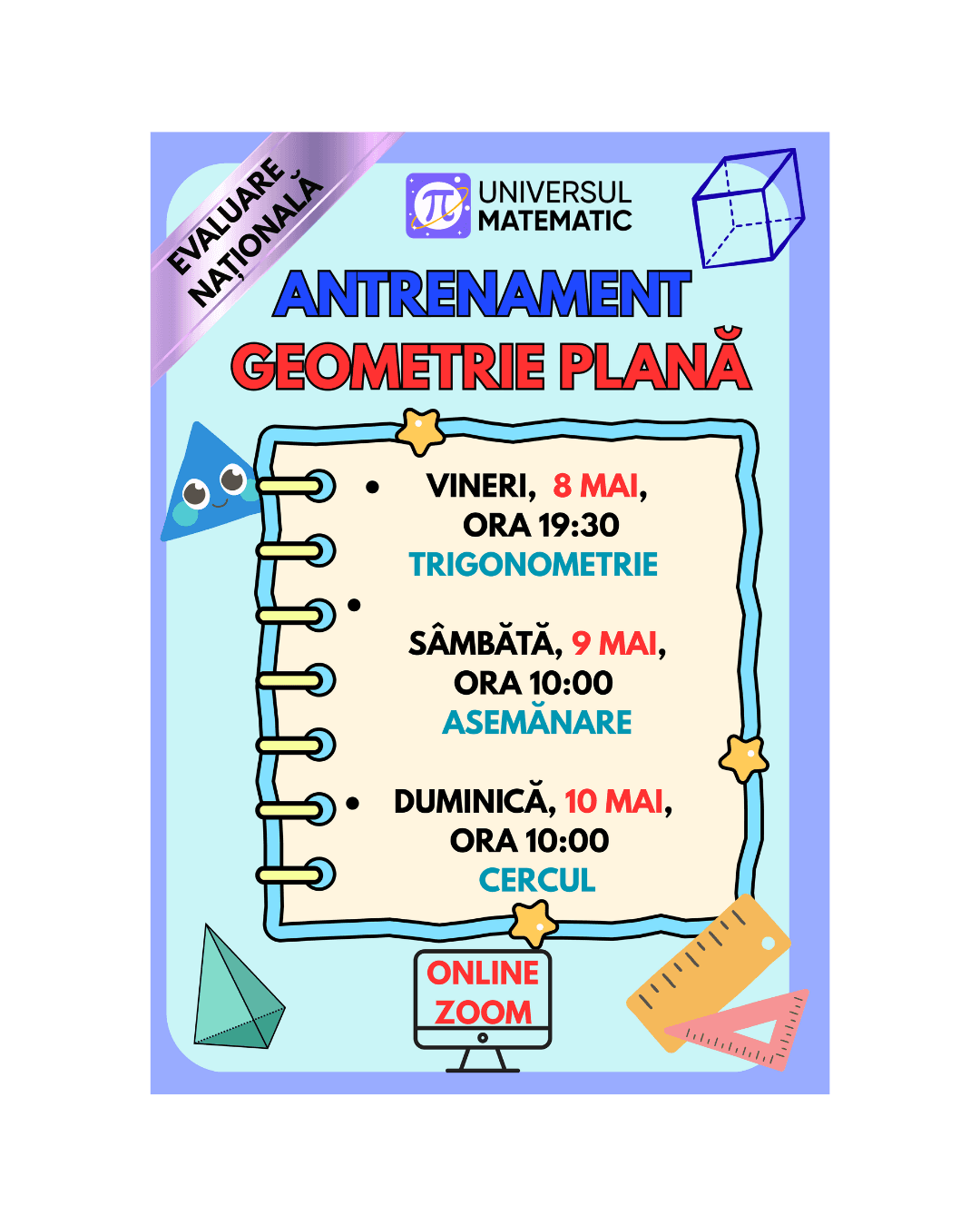 ANTRENAMENT ONLINE GEOMETRIE PLANĂ