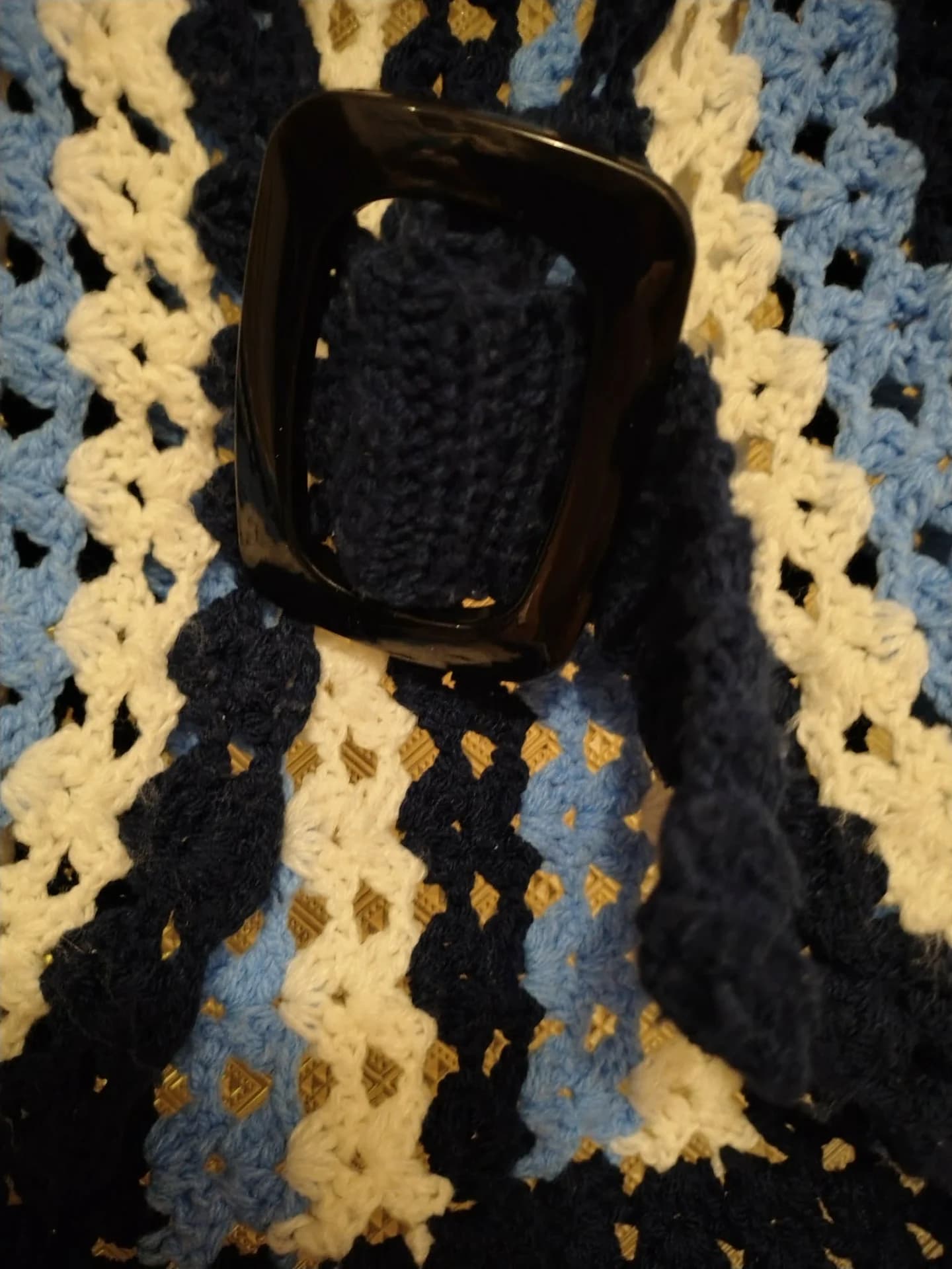 Vestă croșetată handmade | model unicat | albastru , bleu si alb