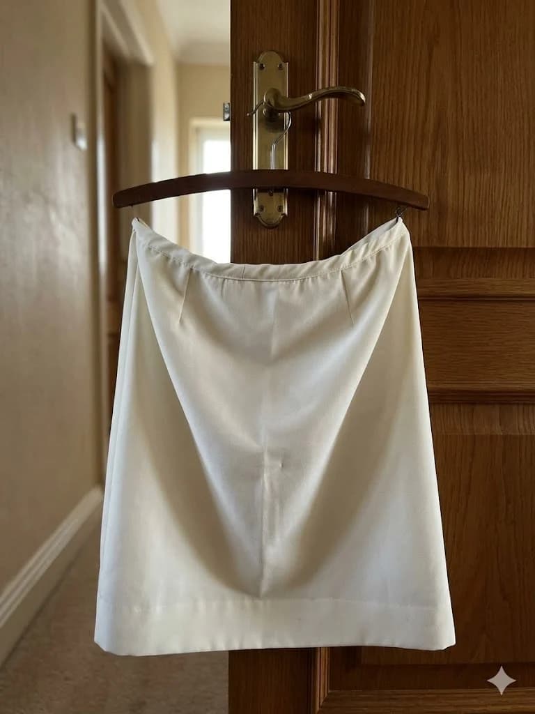 Fustă crem minimalistă / Office Chic