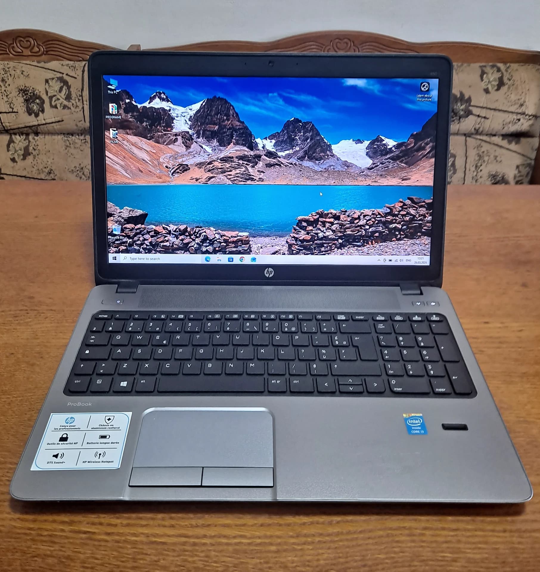 Vand laptop HP ProBook 450 G1--Intel i3-4000M--8GB RAM--120 GB SSD