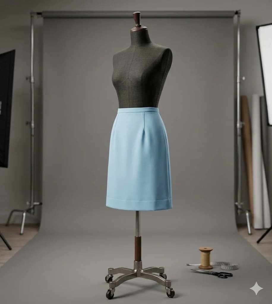 Fustă tip creion bleu / fustă office damă