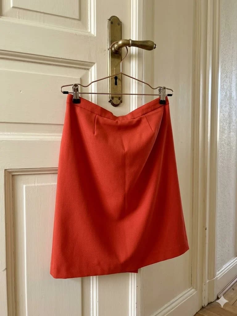 Fustă cărămiziu / portocaliu închis office – croială elegantă – stare excelentă
