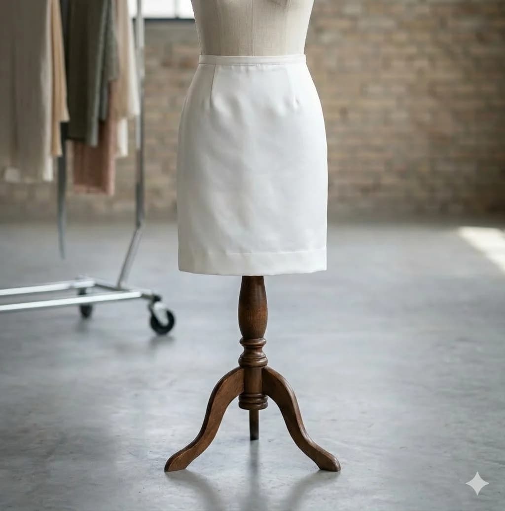 Fustă crem minimalistă / Office Chic