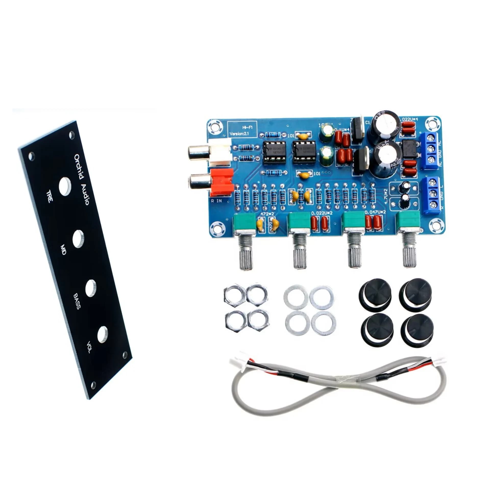 Corector de ton stereo cu alimentare diferentiala si panou XH-M164