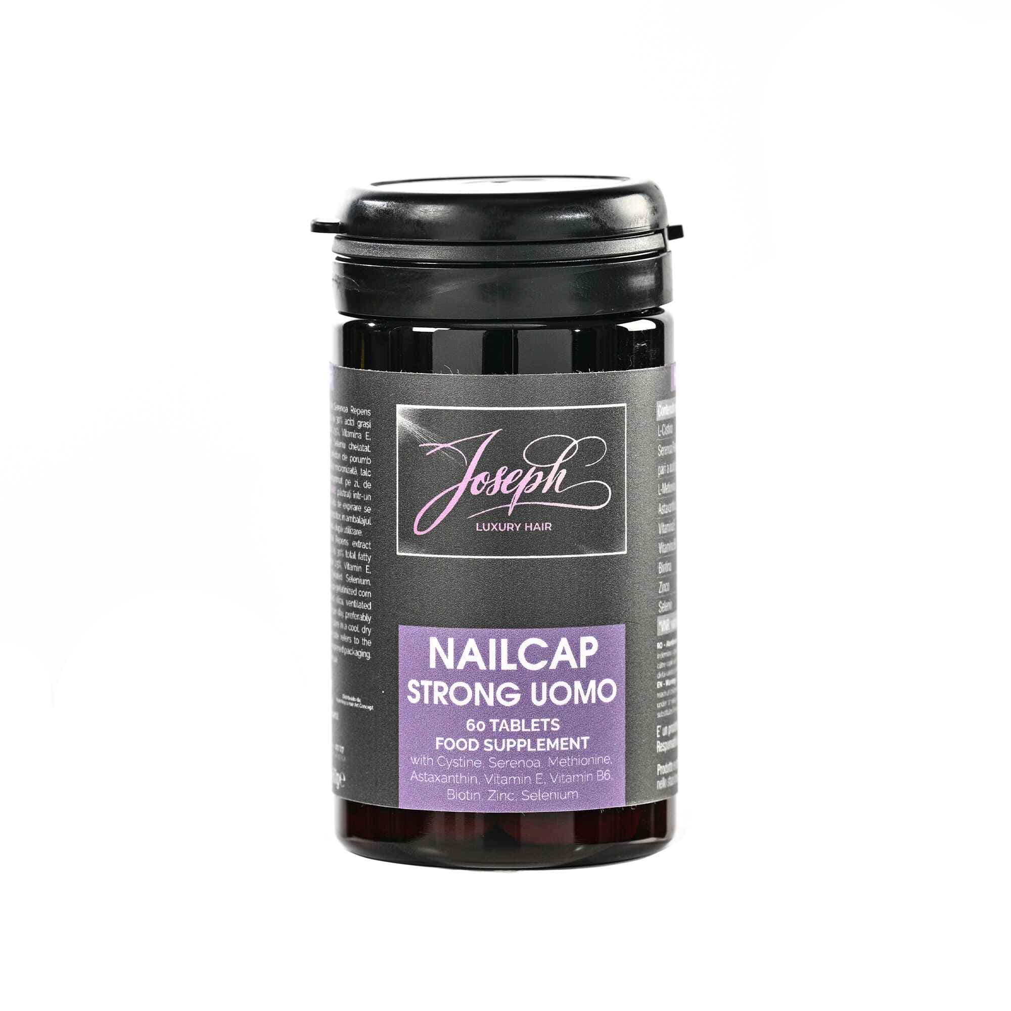 Supliment Bărbați Păr, Unghii, Piele – Nailcap Strong Uomo cu Biotină, Zinc și Seleniu | 60 Tablete | Joseph Health & Wellness – Sector 6, București – Cosmetice