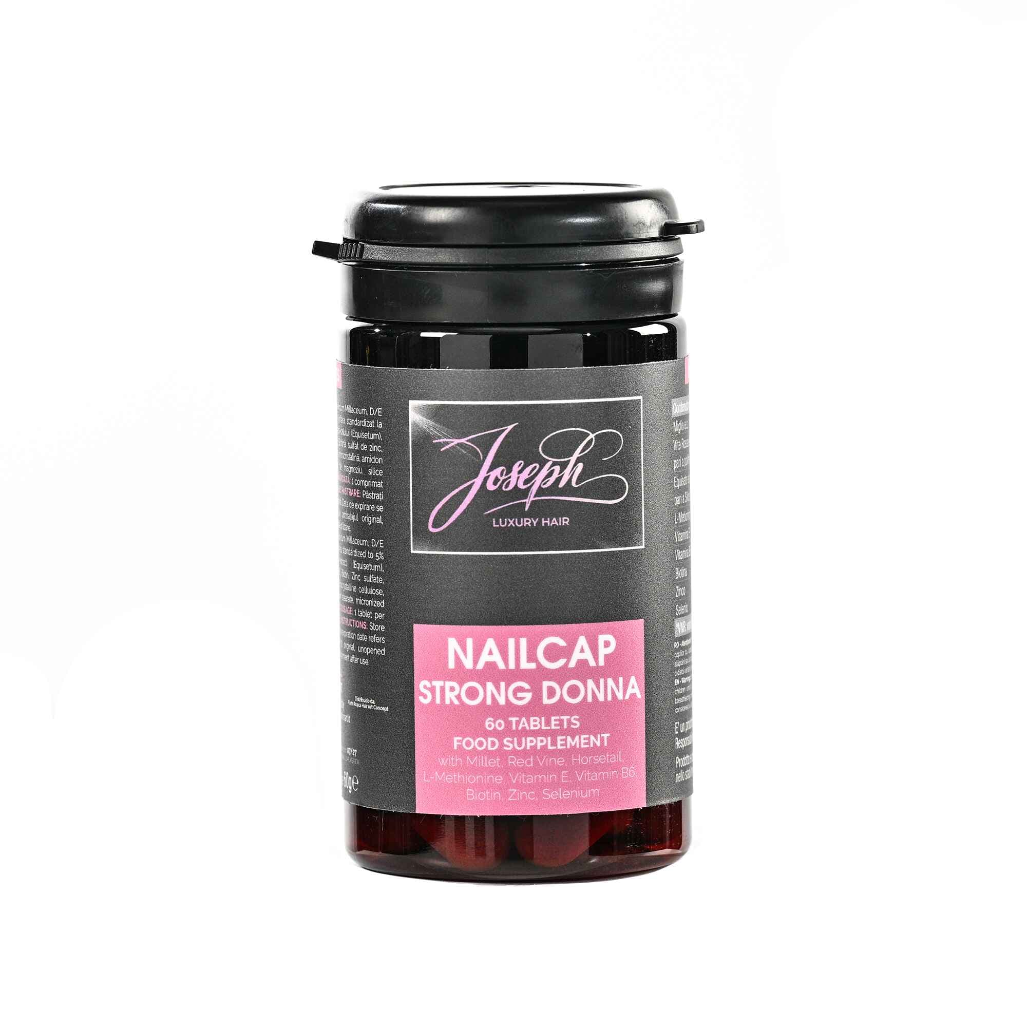 Supliment Femei Păr, Unghii, Piele – Nailcap Strong Donna cu Biotină, Zinc și Seleniu | 60 Tablete | Joseph Health & Wellness – Sector 6, București