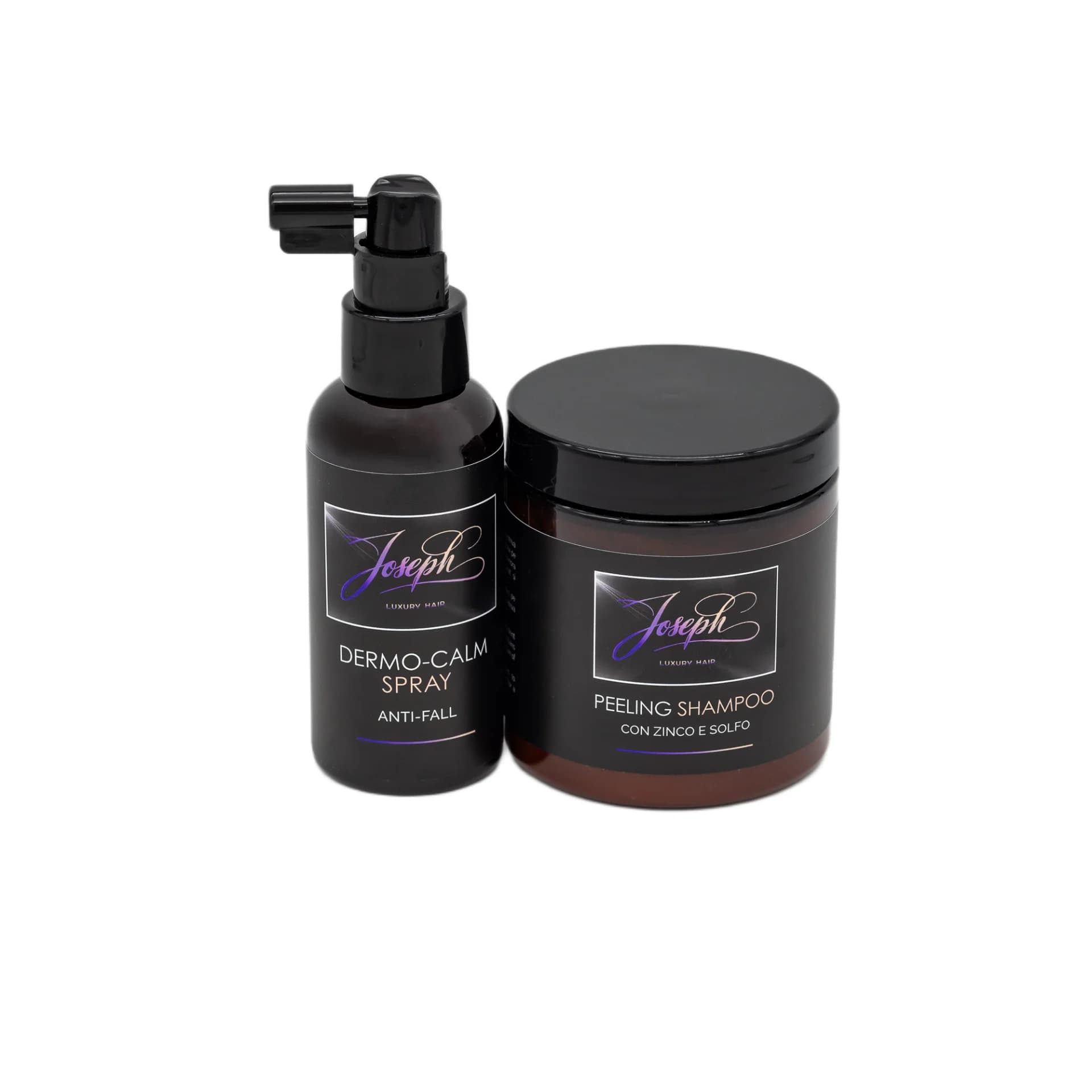 Set Tratament Anti-Cădere cu Spray Dermo-Calm și Șampon Peeling Detox | Cu Zinc, Sulf și Uleiuri Calmante | Joseph Luxury Hair – Sector 6, București – Cosmetice