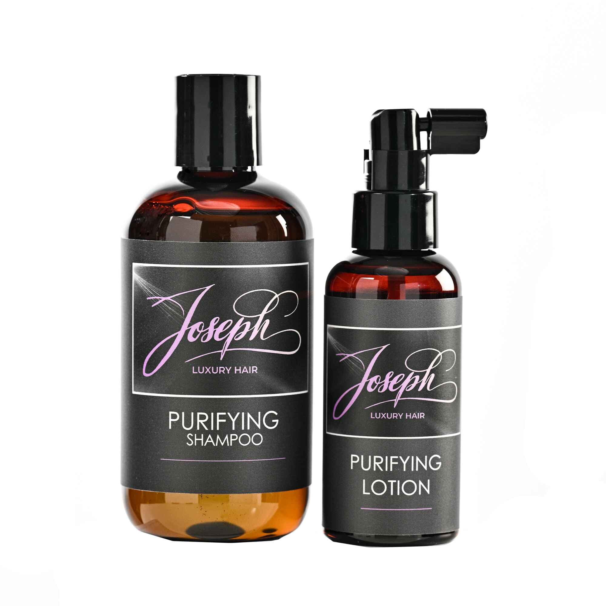 Set Purificator Scalp – Șampon și Loțiune Detox cu Ulei de Arbore de Ceai, Jojoba și Mentă | Joseph Luxury Hair – Sector 6, București – Cosmetice