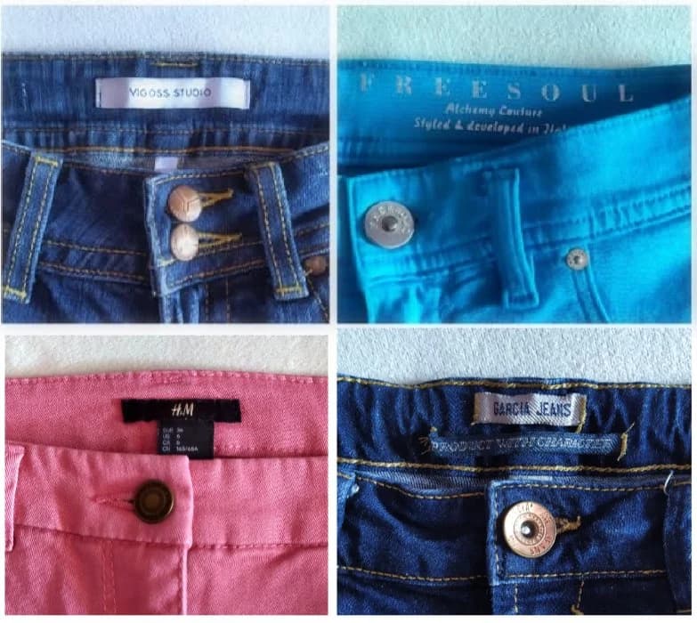 4 perechi de blugi ,culori diferite ,aceeași mărime M , (40 Lei bucata)