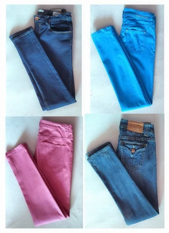 4 perechi de blugi ,culori diferite ,aceeași mărime M , (40 Lei bucata)