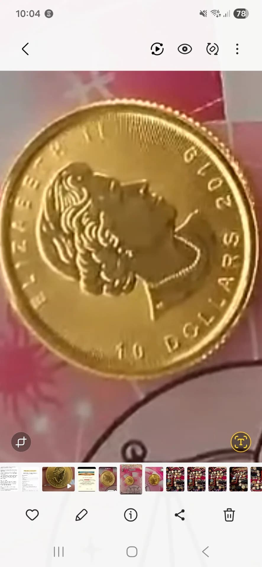 Moneda 24k 8gr – fotografia 5 din 6