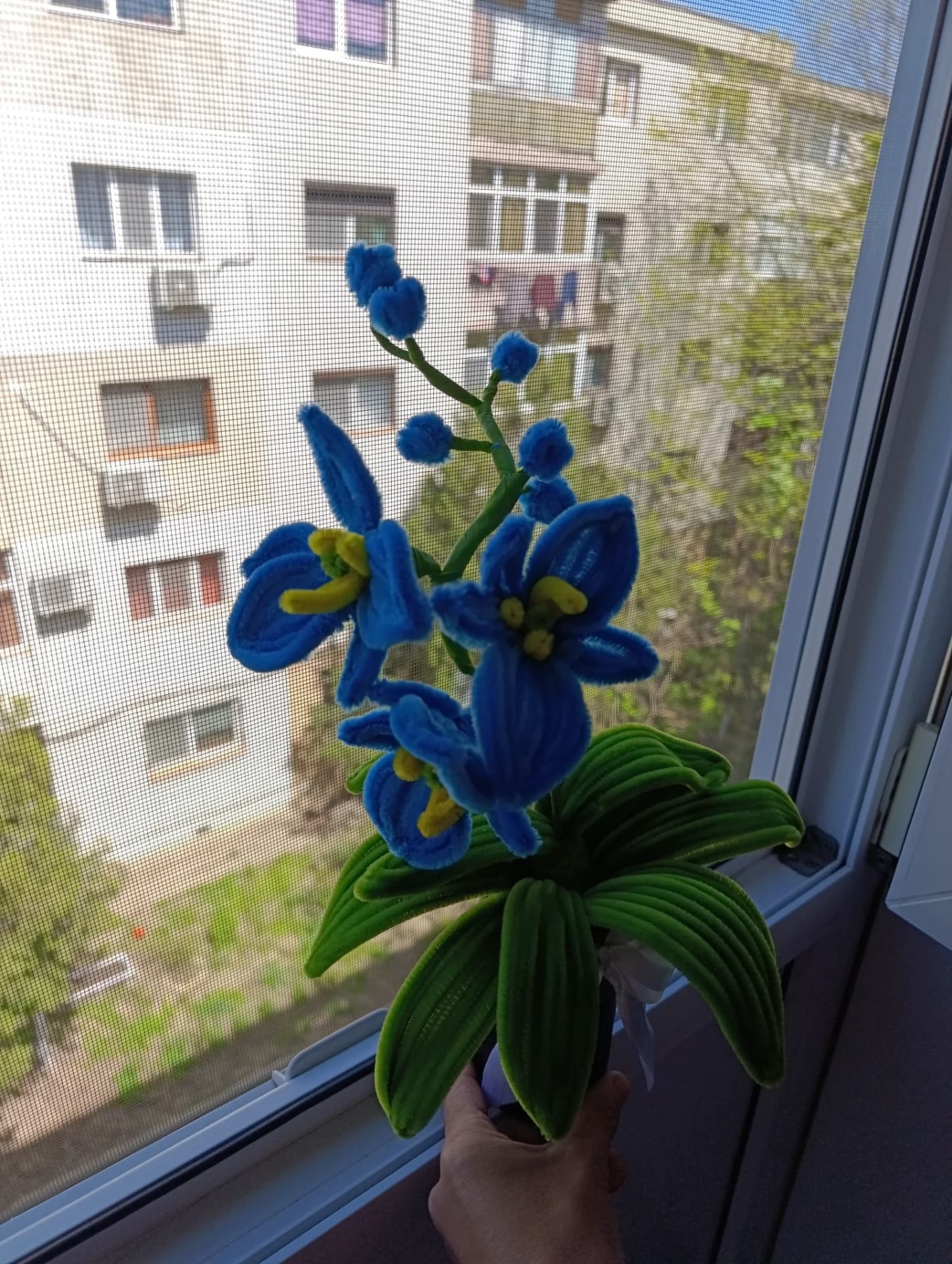 Flori din sârmă plusata și saten – fotografia 7 din 8