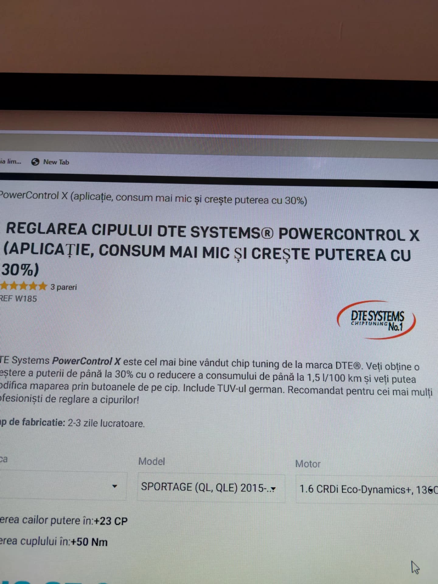 DTE chiptuning kia sportage 1,6 crdi 2020 – fotografia 6 din 8