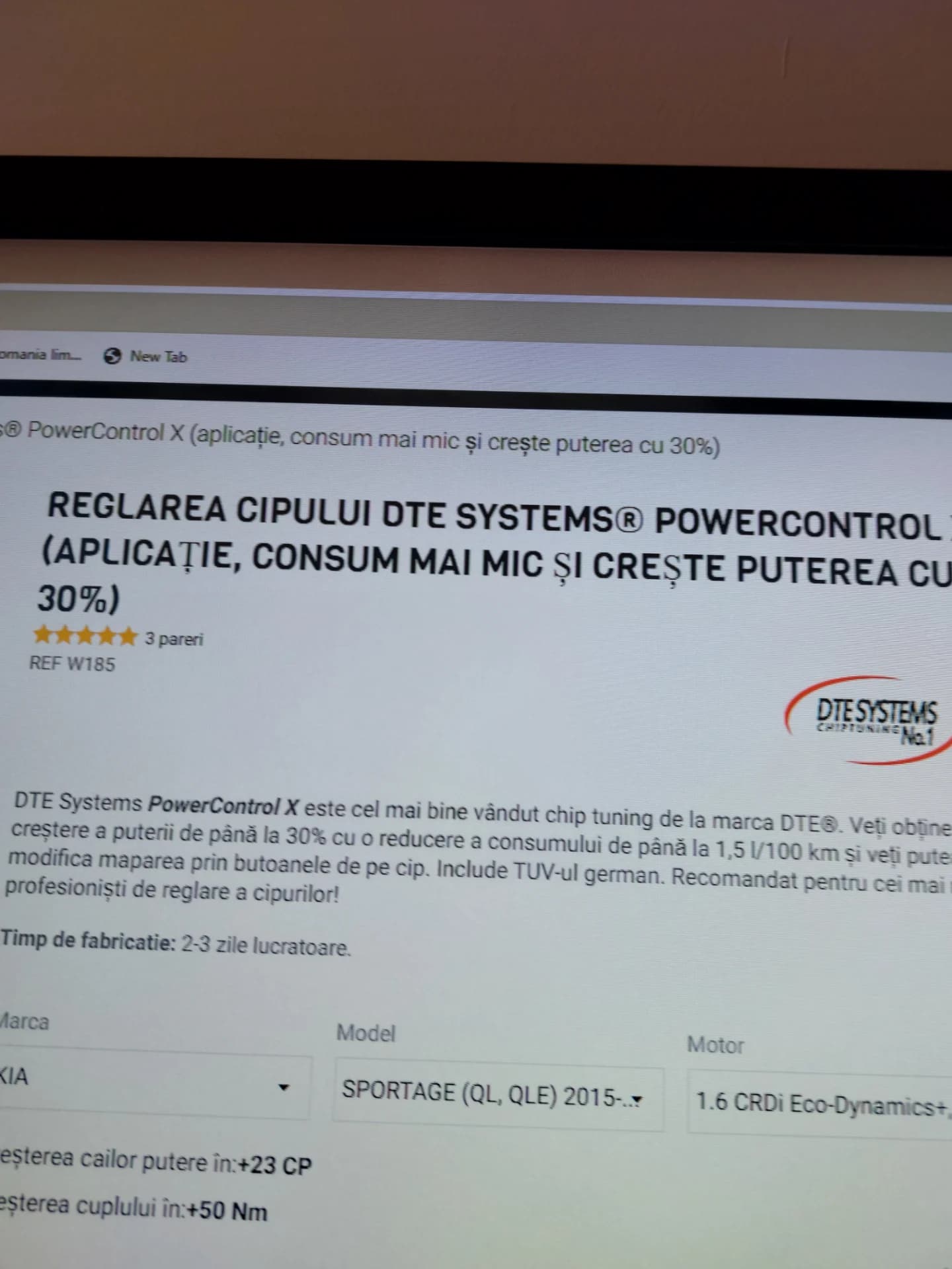 DTE chiptuning kia sportage 1,6 crdi 2020 – fotografia 5 din 8