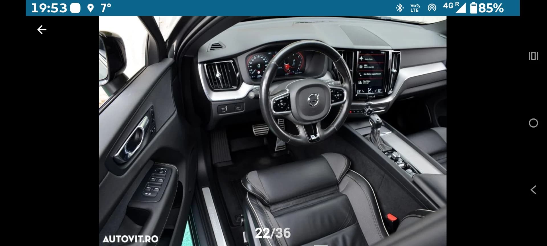 Volvo XC60 D4 R-design| Automat | 2020 Piele | Cârlig | Full LED – fotografia 7 din 8