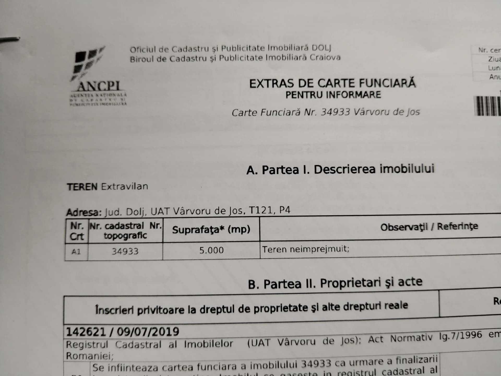 Vând teren agricol extravilan – fotografia 2 din 4