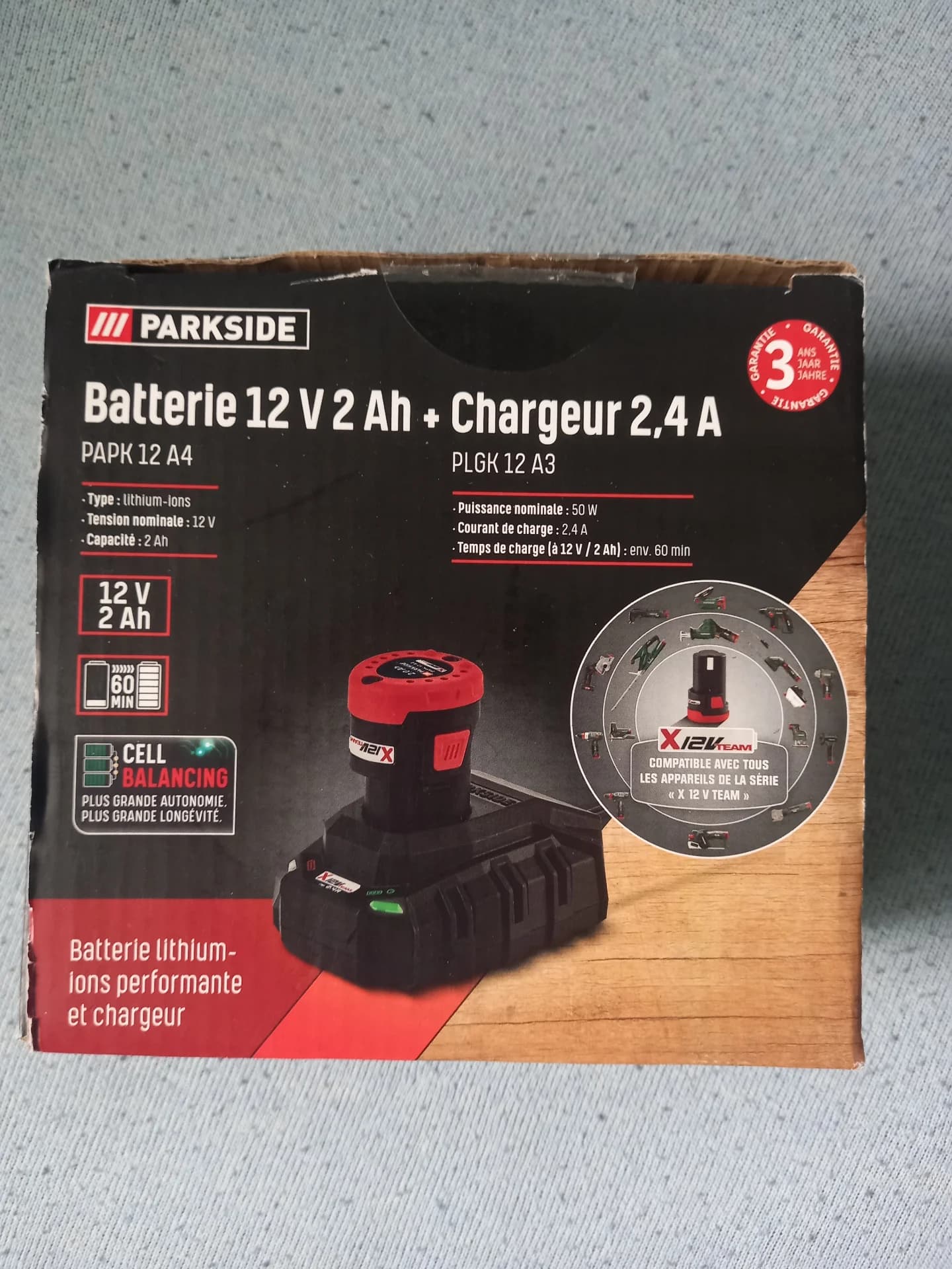 Incarcator performant Parkside : PLGK 12V 50W, cu acumulator PAPK de 2Ah inclus – Roman, Neamț – Unelte
