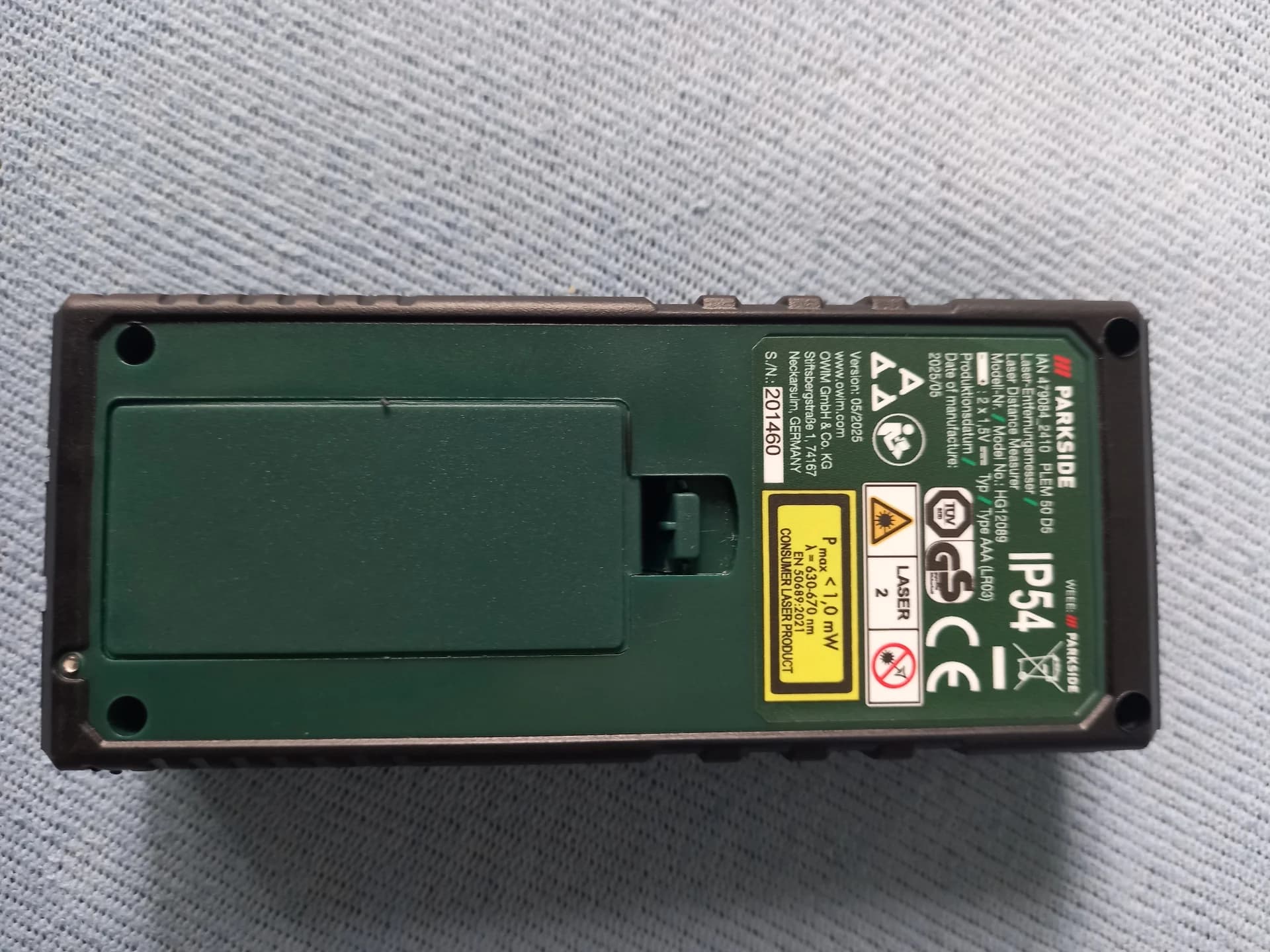Telemetru cu laser, Pitagora, masurare max 50 m Parkside, NOU, – fotografia 2 din 3