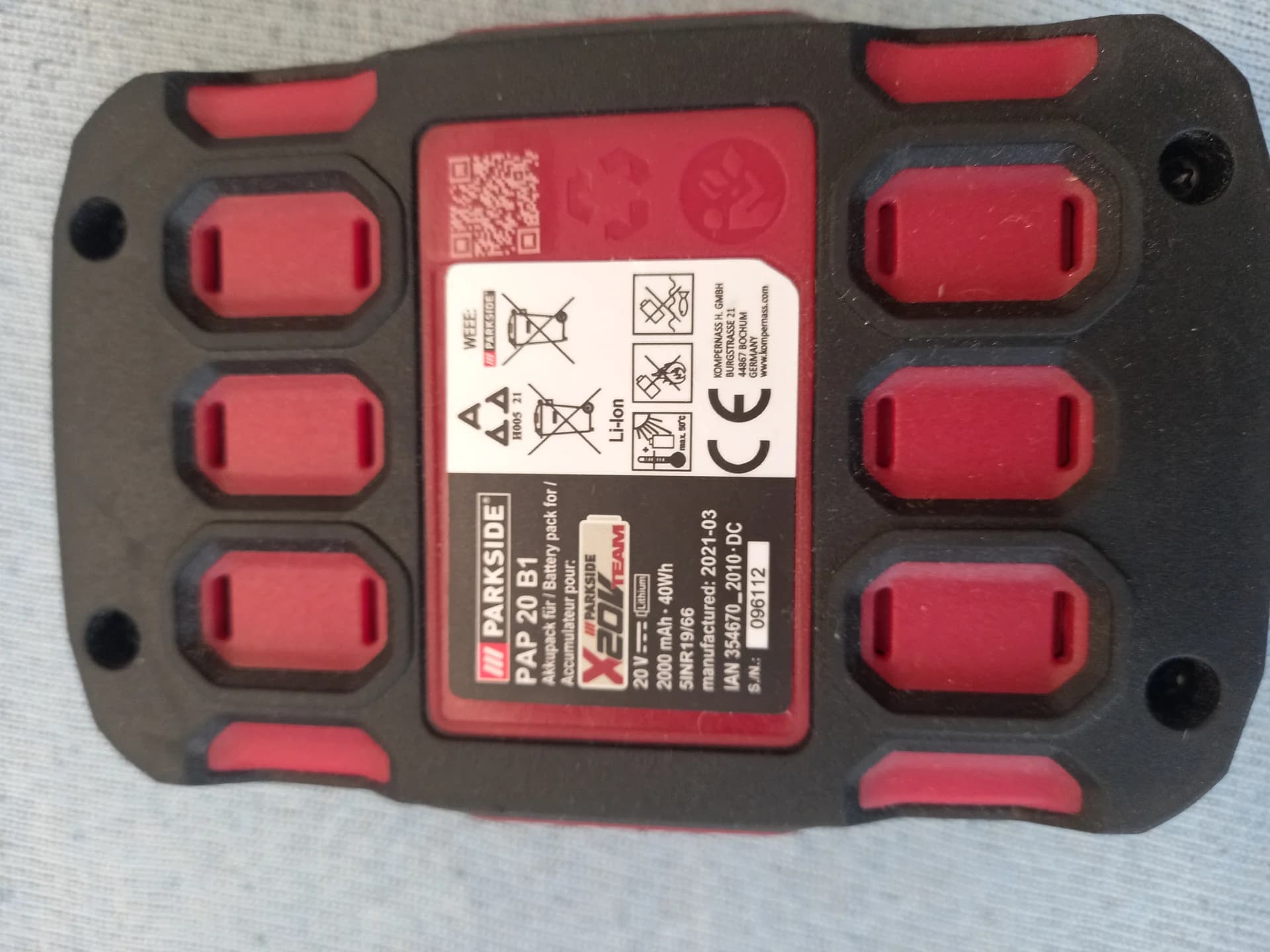 Acumulator performant Parkside 2Ah 20V – fotografia 3 din 3