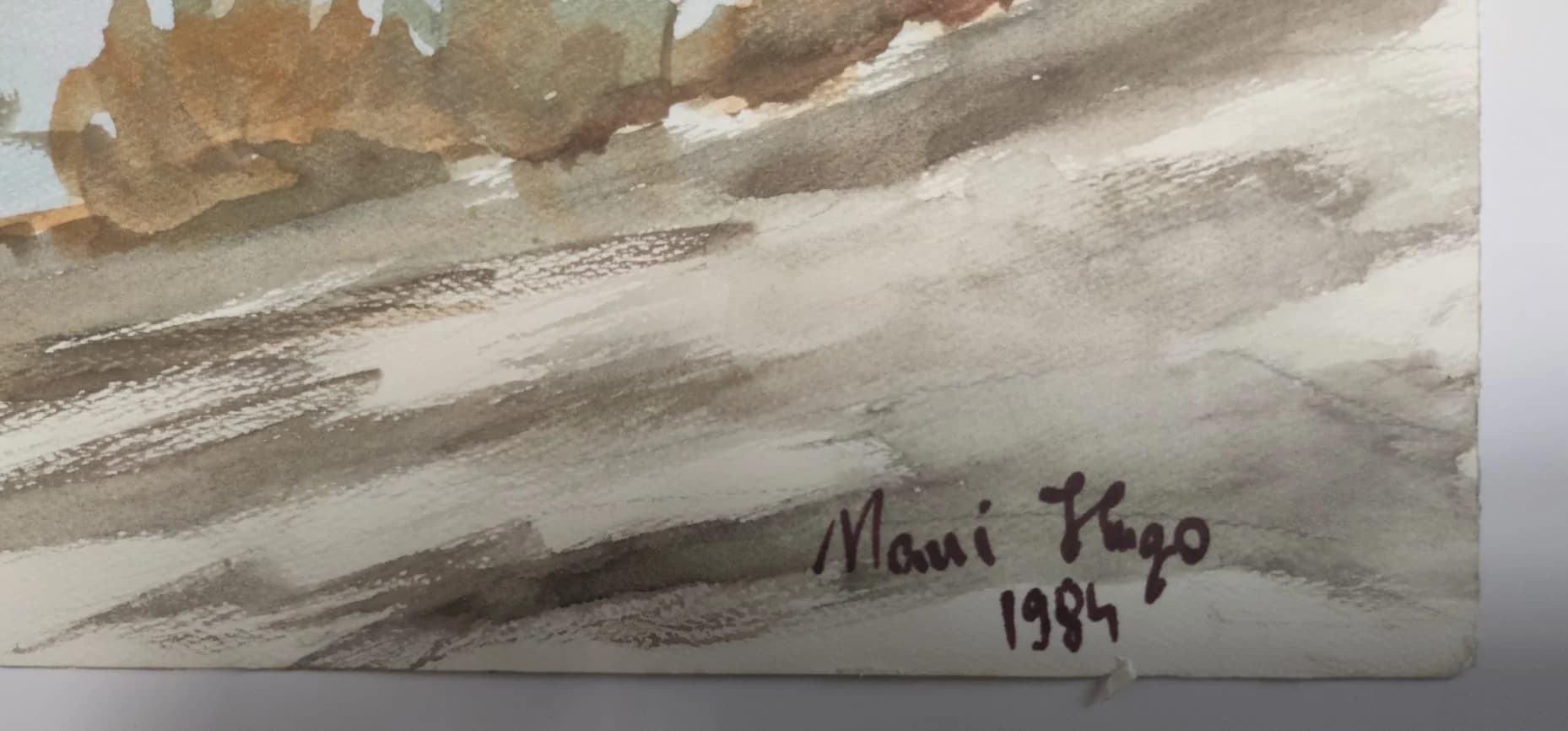Pictură aquarela semnată – fotografia 2 din 2