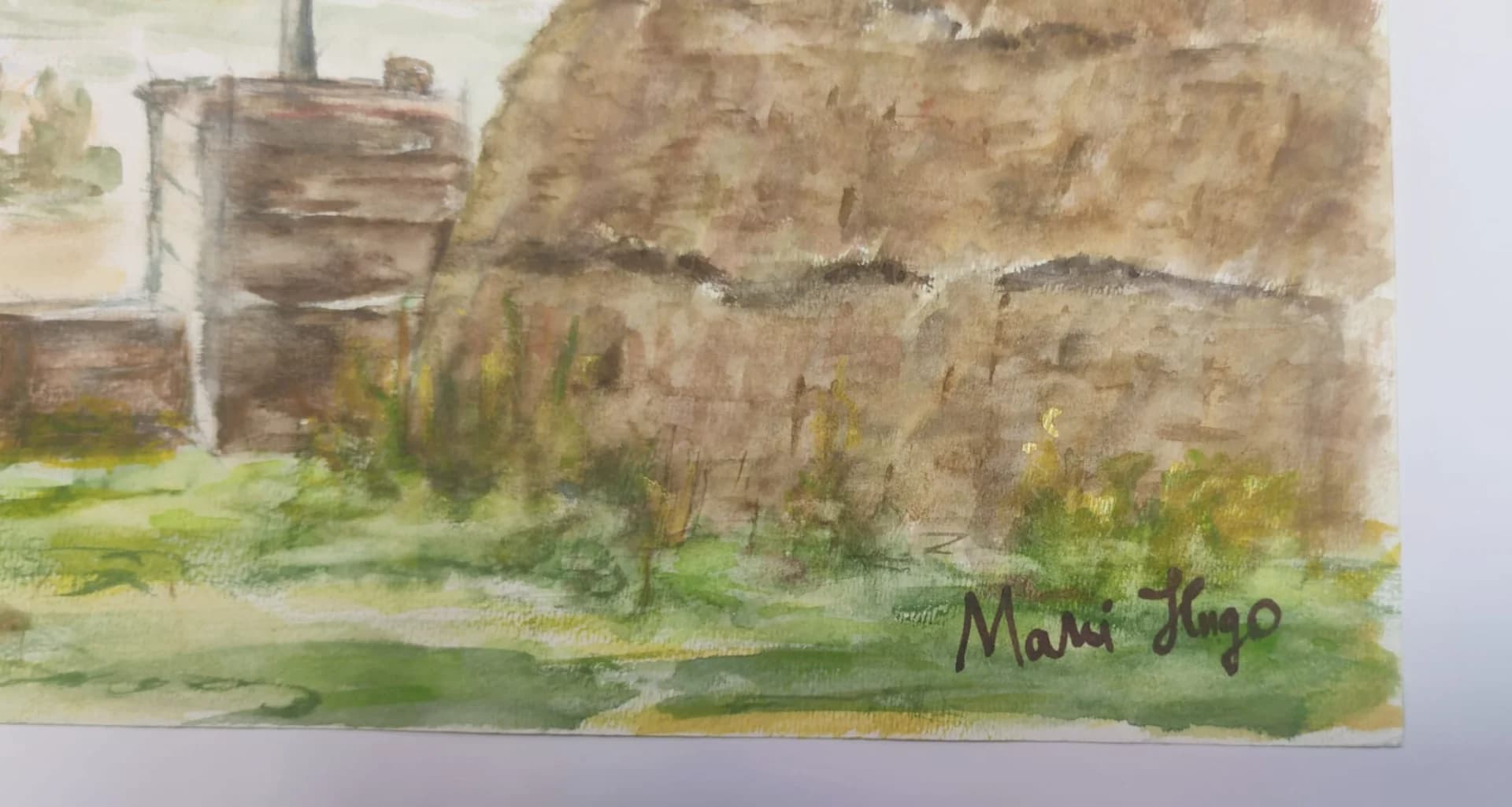 Pictură aquarela semnată – fotografia 2 din 2