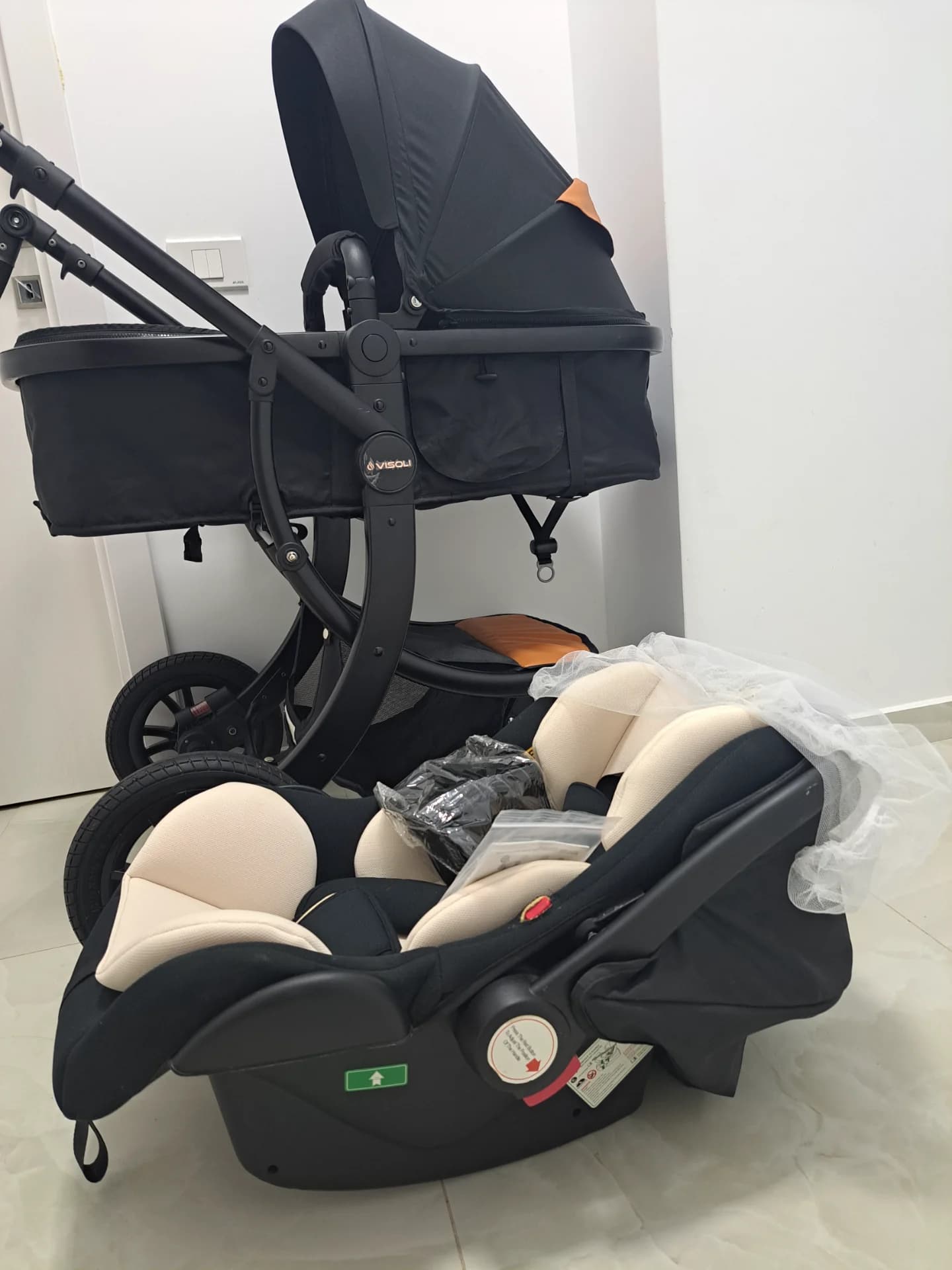 Căruț copil 3 in 1 Visoli – fotografia 4 din 4