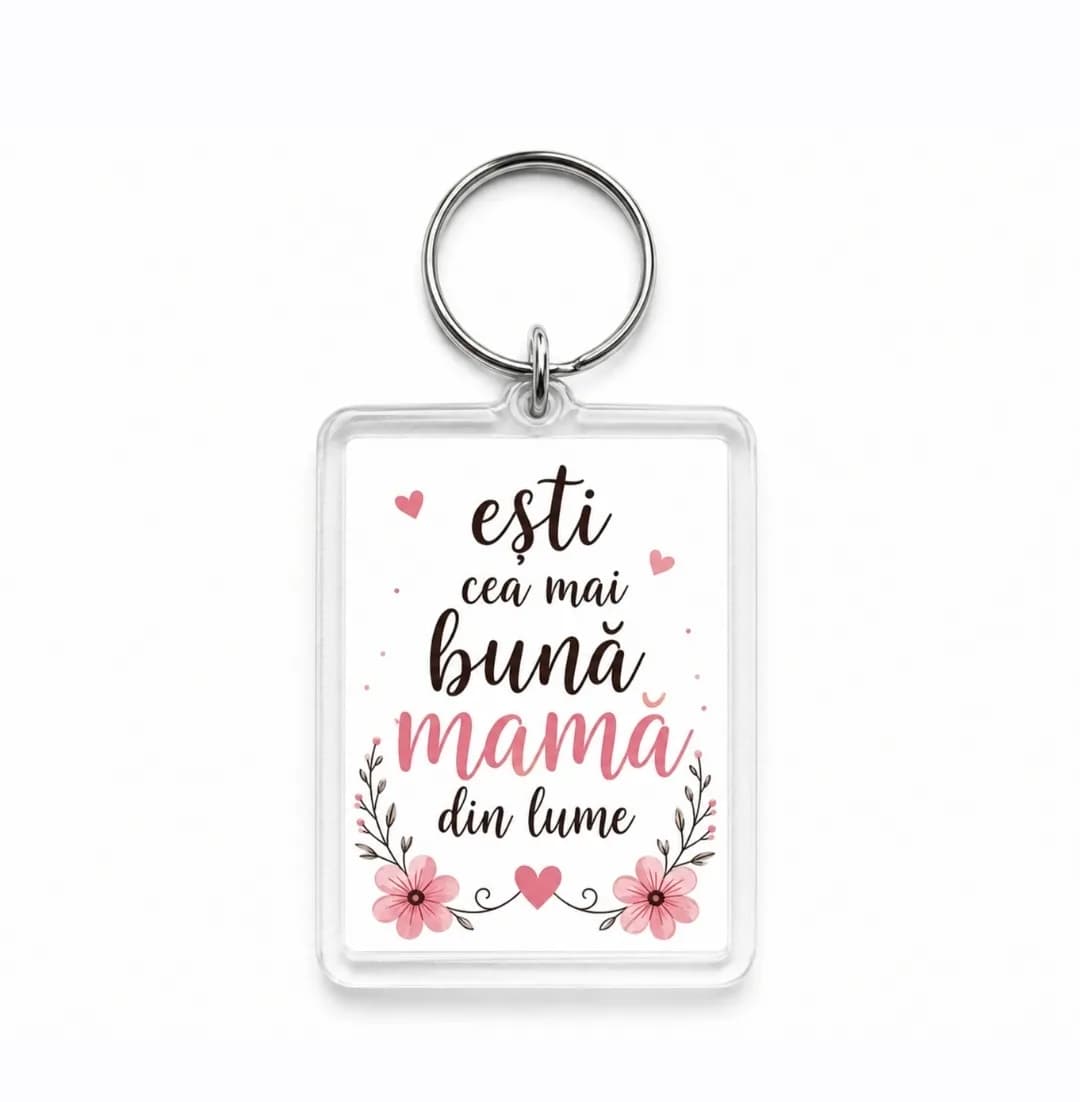 Breloc foto personalizat pentru mama – fotografia 2 din 2