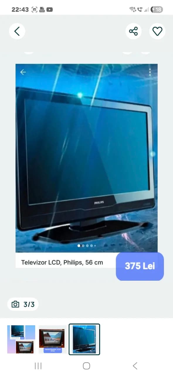 Televizoare : Fiecare cu 375 de Lei,folosit – fotografia 3 din 3