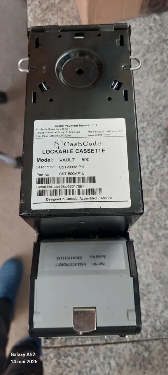Cititor validator bancnote ChashCode