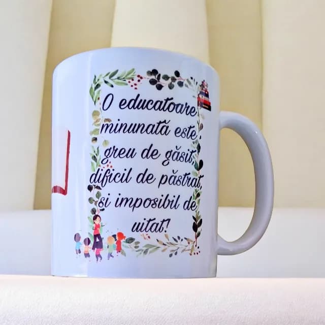 Cană personalizată pt Învățatoare+breloc gratuit