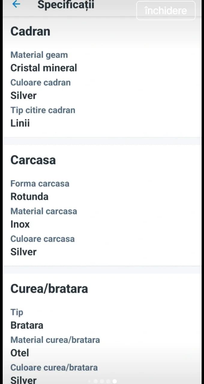 "Set Ceas dama, Excellanc, Silver, cu 2 bratari decorate  cu cristale,Nou
Brand Excellanc – fotografia 4 din 4