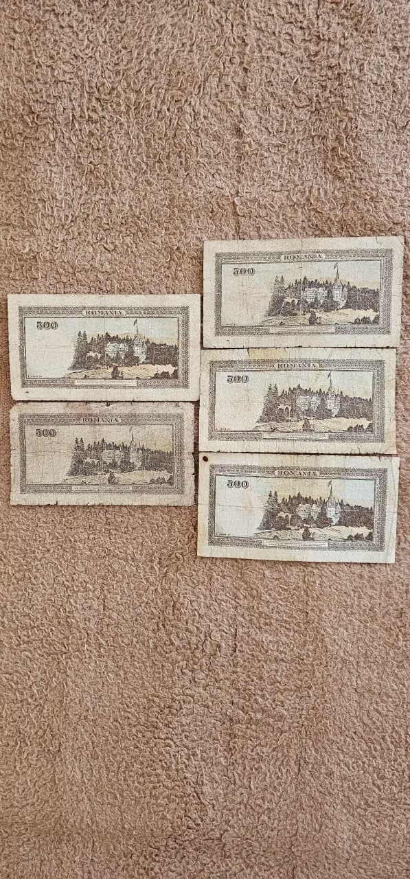 5 bancnote 5oo lei din anii 194o,1941 si 1943 – fotografia 2 din 2