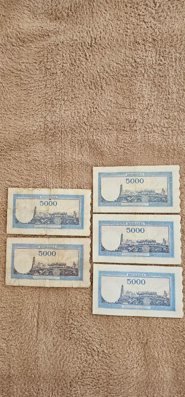 10 bancnote 5ooo lei din anii 19431944 si 1945 – fotografia 2 din 4