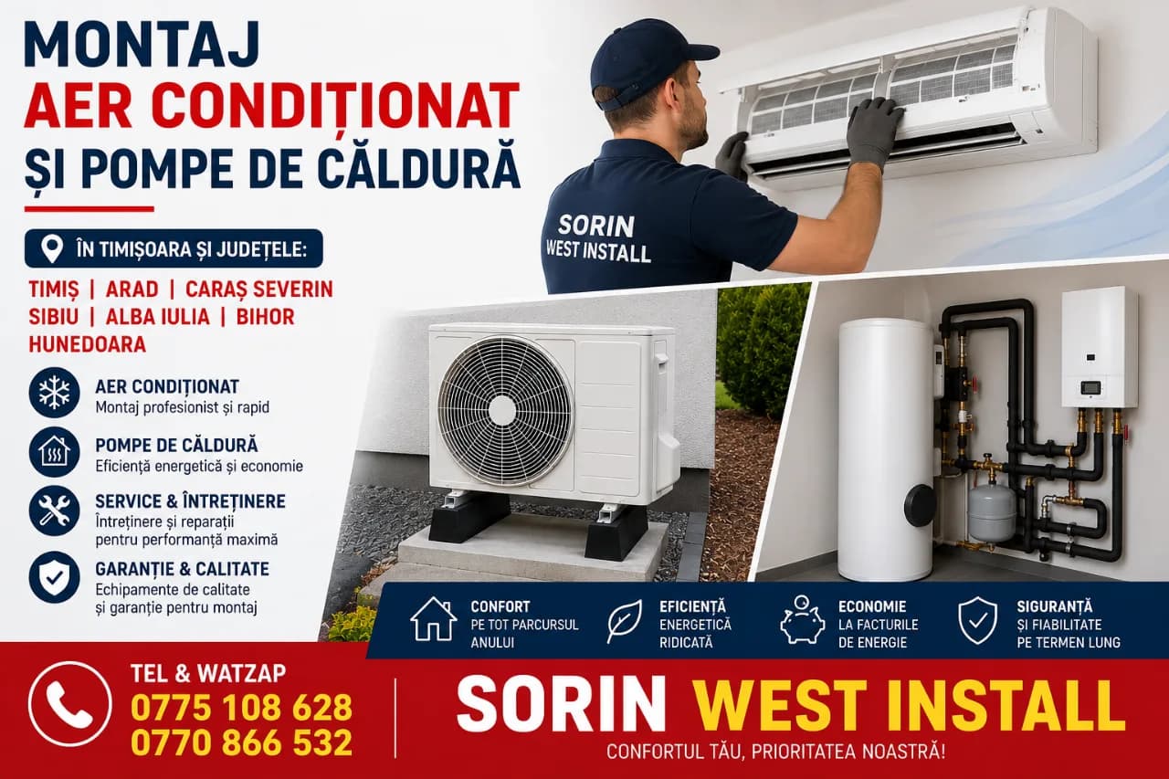 MONTAJ CLIME ȘI POMPE DE CĂLDURĂ REPARATII ȘI MONTAJ CLIME – Timisoara, Timiș – Climatizare / Aer condiționat