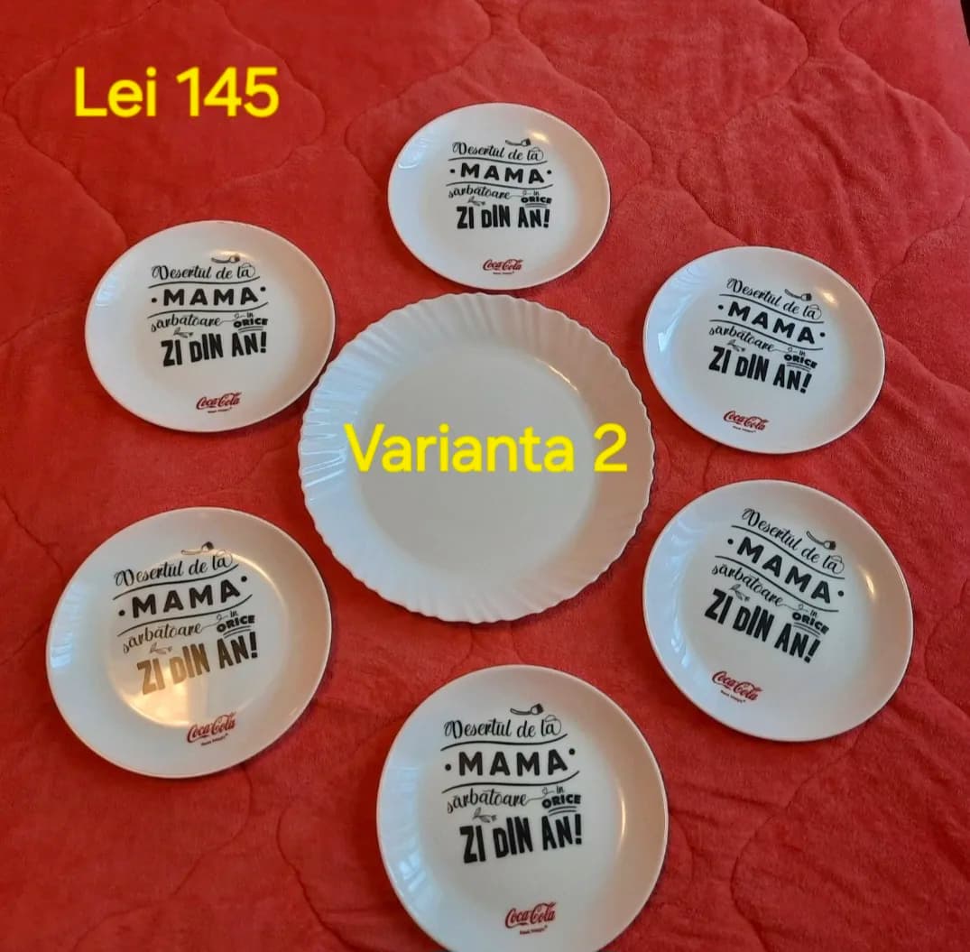 Farfurii pentru desert cu mesaj, diverse variante, Nou – fotografia 3 din 6