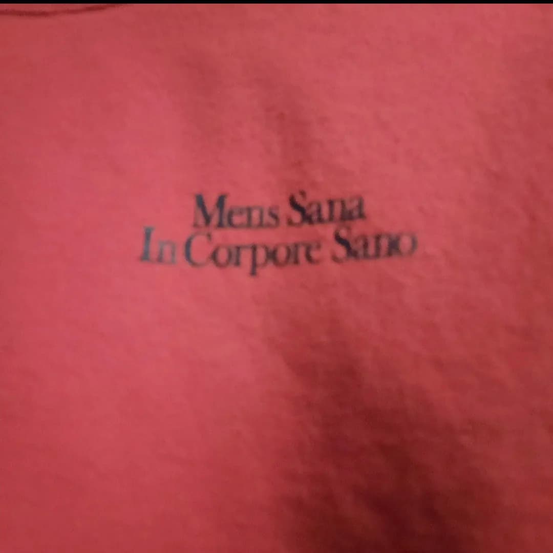 Bluză #hanorac, roșu #H&M „Mens Sana In Corpore Sano”, folosit – fotografia 4 din 7