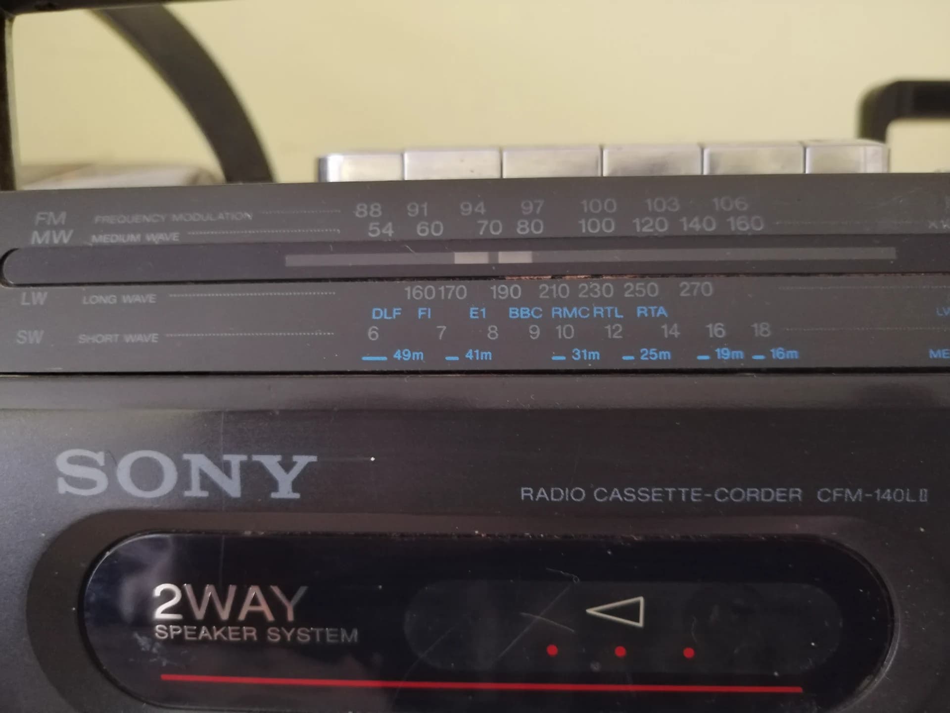Radio casetofon Sony portabil