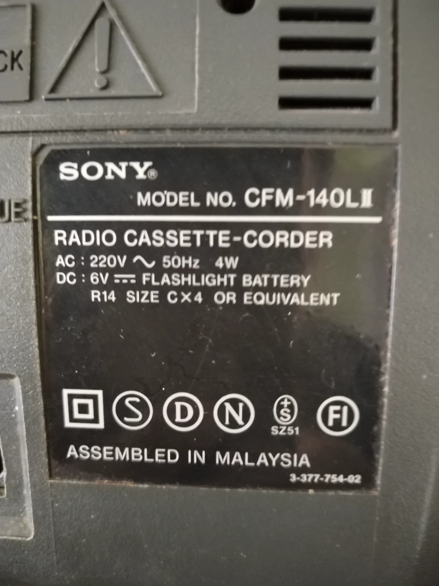 Radio casetofon Sony portabil – fotografia 3 din 8