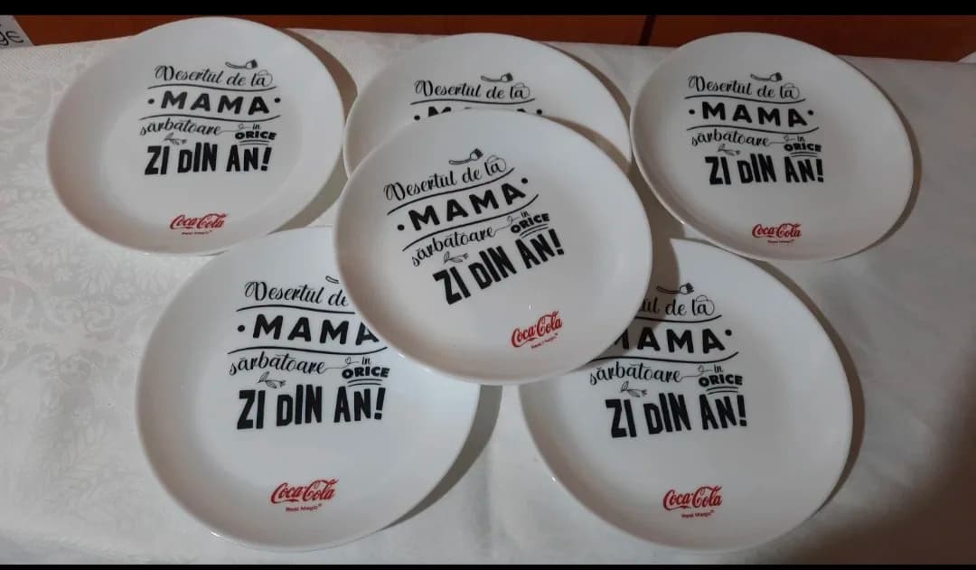 Set pahare Krosno + farfurii Coca-Cola (6+6) ideal familie – fotografia 3 din 4