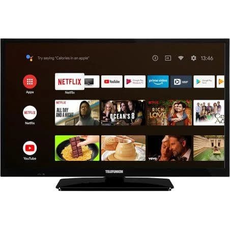 Telefunken 24" (61 cm) 12V / 220V Smart TV – Rulotă, Autorulotă, Barcă – Garantie 12 luni