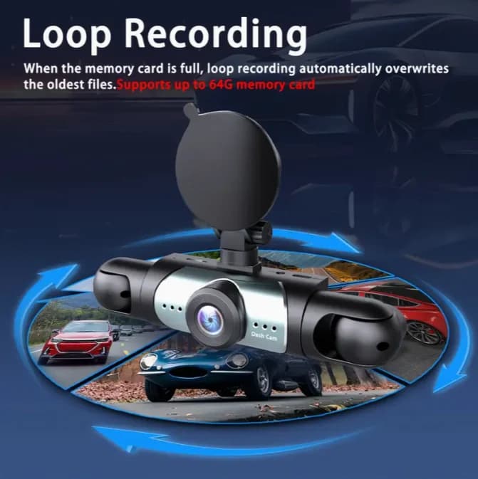 Camere de securitate pentru masina 1080P kit complet , acoperire 360°, card 64GB inclus – fotografia 3 din 8
