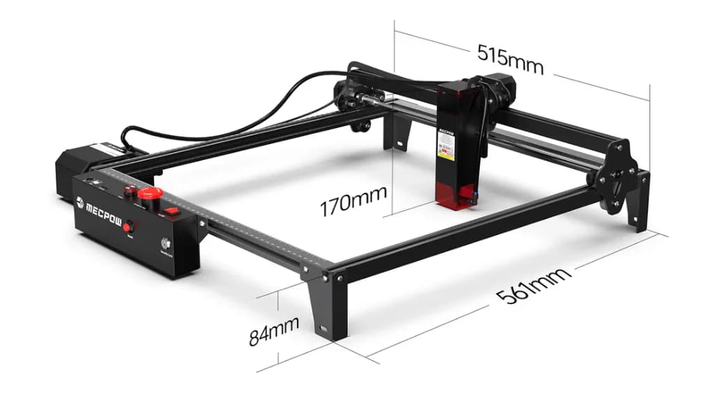 Laser CNC Mecpow X3 Pro, 10W optic real, 410x400mm + Air assist -NOU – fotografia 8 din 8