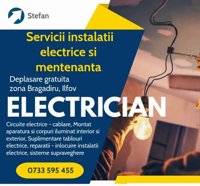 Electrician, servicii instalatii electrice si mentenanta