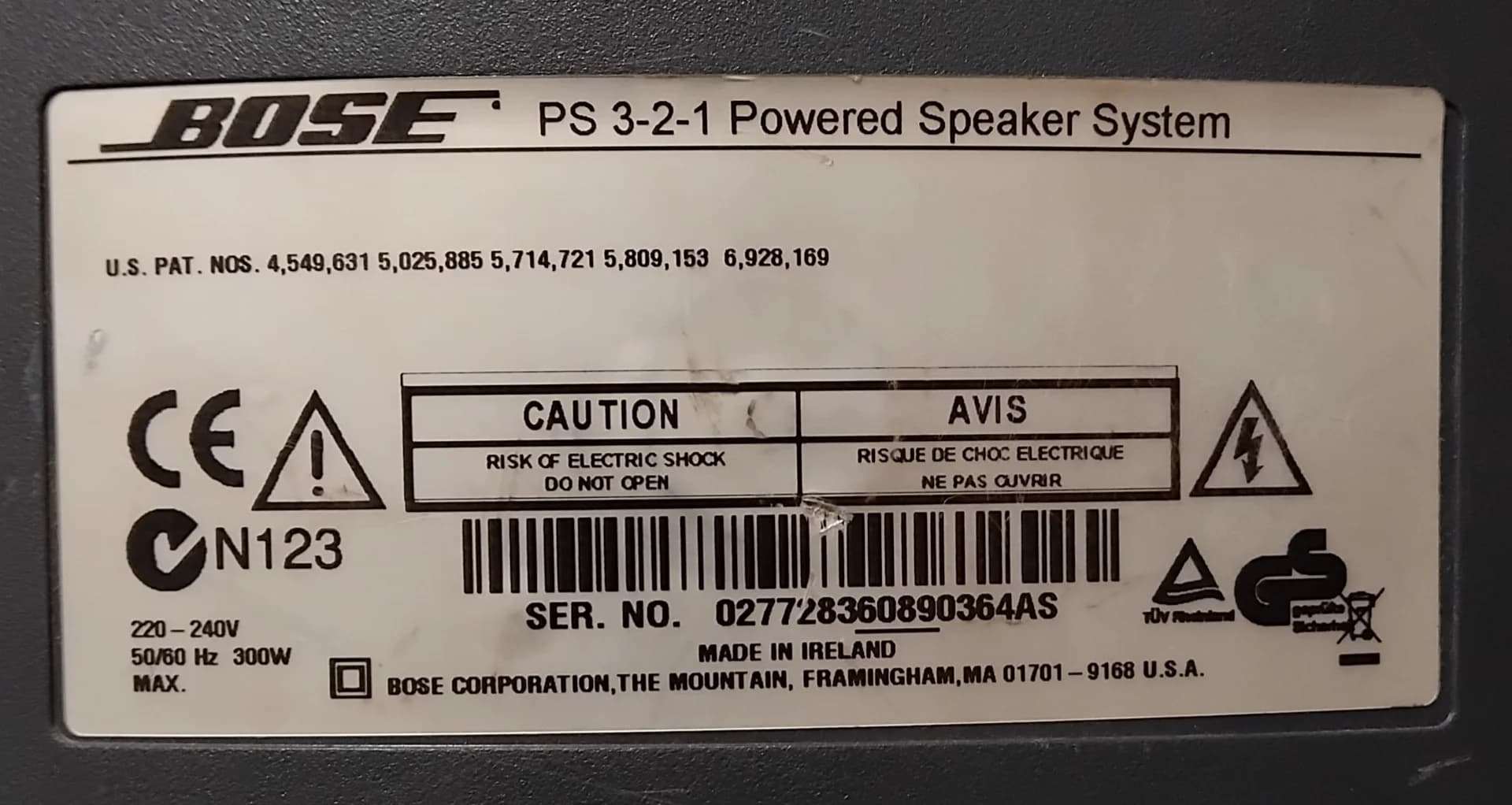 Sistem Bose ,subwoofer +2 sateliți dubli – fotografia 2 din 5