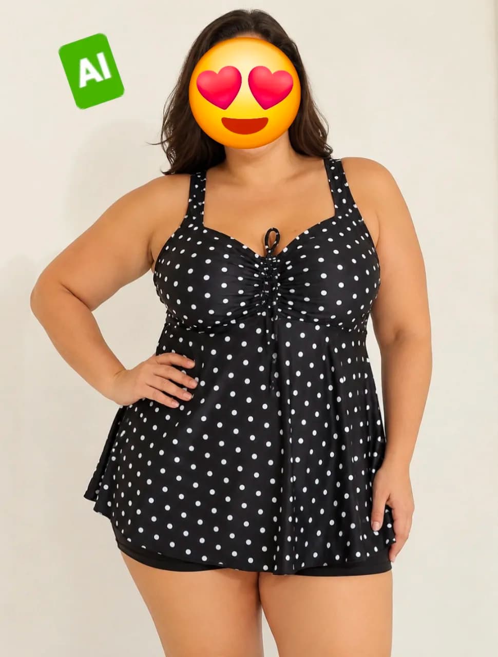 Costum de baie tip tankini, format din 2 piese: top lung tip maiou și pantaloni #60, Nou – fotografia 3 din 8