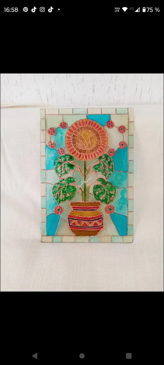 Tablou pictat vitraliu – Dolj, Dolj – Decorațiuni