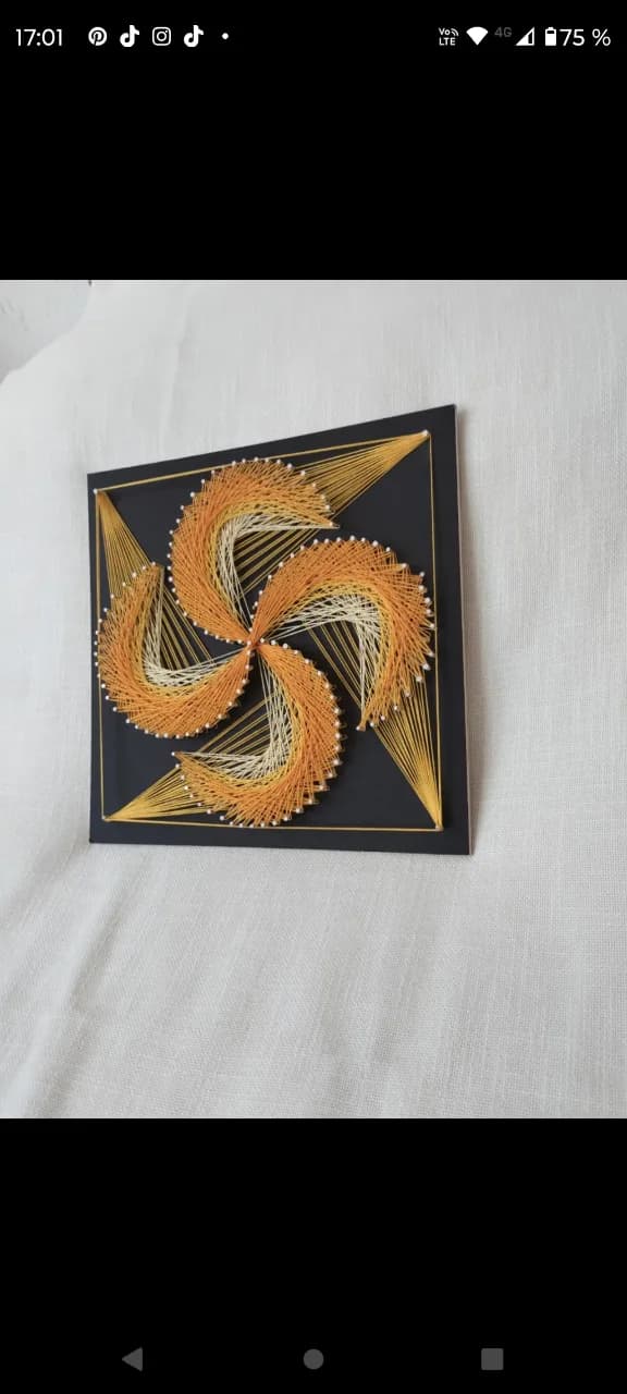 Tablou cu cuie și fir de bumbac – Dolj, Dolj – Decorațiuni