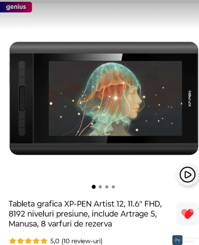 Tableta grafica XP-PEN artist 12 – fotografia 4 din 8